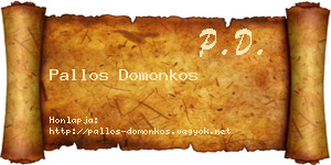 Pallos Domonkos névjegykártya