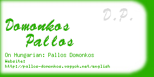domonkos pallos business card